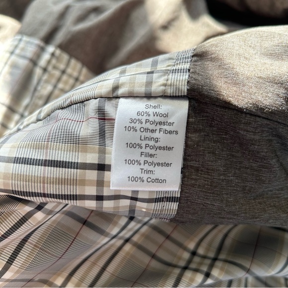 Jos A Bank 1905 Outerwear Big & Tall Size 3X Gray Brown Quilted Outerwear Vest - Picture 14 of 14